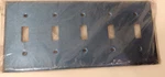 Leviton #84023-40 5-GANG Stainless Steel Toggle Switch Wall Plate Gray. Fixed Price $10.99.