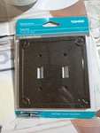 Style Selections Texas Star Rust Black 2-GANG Double Toggle Wall Plate, 5 Pack. Fixed Price $14.99.