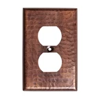 Wall Outlet Cover, Hammered Pure Copper, Decorative Switch Plate, Brown. Fixed Price $32.71.