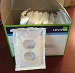(20) Leviton White Single Duplex 1-GANG Standard Outlet Wall Plate 020-88003. Fixed Price $11.99.