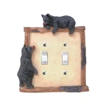 Black Bear Log Double Toggle Switch Wall Plate Cover Cabin Lodge Home Decor. Fixed Price $17.99.