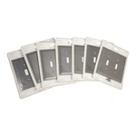 7-PACK Allen Roth Bevel 2-GANG Toggle Wall Plate Brushed Nickel Light Switch Cov. Fixed Price $26.95.