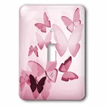 3DROSE Llc Lsp 101506 Pretty Pink Transparent Butterflies Single Toggle Switch. Fixed Price $12.54.