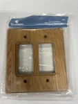 Brainerd 64654 Medium Oak Wood Double Gfci Wall Plate Cover 2 Gang Decorative. Fixed Price $5.00.
