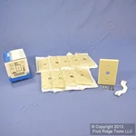 Leviton 86037 Ivory Cable Outlet Wallplates Telephone .625" Strap Mount 10-PACK. Fixed Price $21.37.