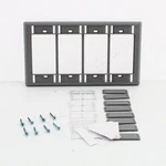 Hubbell Gray Istation Module Frame Plate 4-GANG Configurable W/id Window IMF4GY. Fixed Price $13.05.