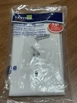 Leviton White Oversize Telephone Cable Outlet .406" Strap Mount Wallplate 88113. Fixed Price $6.00.