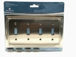 Brainerd Wall Switch Plate Satin Nickel Finish Quad #3974963 (R6). Fixed Price $15.00.