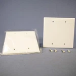 Cooper 2137W White Blank Cover 2-GANG Plastic Wallplates Box Mount 2-PACK. Fixed Price $9.02.