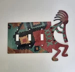 Lazart Southwest Kokopelli Metal Enamel Triple Light Switch Plate Cover. Fixed Price $13.59.