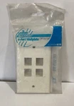 Leviton White Flush Mount Quickport 4-PORT Wallplate Cover 41080-4W New. Fixed Price $9.99.