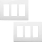3-GANG Decora Screwless Wall Plate 80311-SW,CHILD Safe Outlet Cover For Leviton. Fixed Price $15.74.