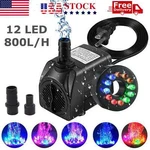 Submersible Water Pump With 12 Led 16W Lights For Fountain Pool Garden Pond Tank. Fixed Price $14.59.