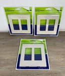 Leviton 80309-T Almond 2-GANG Rocker Screwless Wall Plates 4.56 H X 4.6 In.. Fixed Price $11.74.
