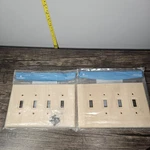 Lot Of - 126797 Unfinished Wood Quad Switch Cover Wall Plate Brainerd. Fixed Price $14.99.