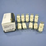 10 Leviton Almond Double Light Switches Duplex Toggle 15A Single Pole 5224-2A. Fixed Price $45.59.
