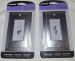 Lot Of 2 Amerelle Satin Nickel Die-cast Single Rocker Switch Wall Plate 84RN. Fixed Price $13.00.