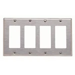 Leviton 4-GANG Decora/gfci Device Mount Wallplate, 302 Stainless Steel. Fixed Price $29.74.
