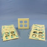 Cooper 5150V Ivory 2-GANG Duplex Receptacle Unbreakable Wallplate Covers 10-PACK. Fixed Price $16.14.