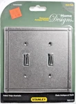 Stanley Steel Distressed Antique Pewter Dual Switch Wall Plate S804-237 #95F. Fixed Price $8.49.