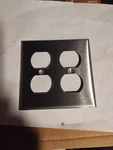 Lot Of 10 Leviton 2 Gang Duplex Divice Receptacle Wall Plate Stainless Steel.... Fixed Price $49.59.