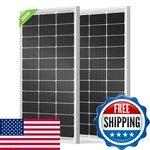 Eco-worthy 2PCS 100W Monocrystalline Solar Panels For 12V/24V Battery System. Fixed Price $170.67.