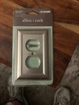 Allen + Roth Cosgrove Single Duplex Wall Plate Satin Nickel 0142899 Outlet Cover. Fixed Price $13.00.