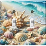 Metal Light Switch Outlet Cover Wall Plate Vintage Shells Beach Ocean Art OCN175. Fixed Price $8.99.