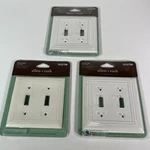 Allen + Roth Cosgrove Double Toggle Wall Plate For Light Switch Lot (3X) - White. Fixed Price $29.95.