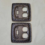 Vintage Single Toggle Switch & Dual Outlet LR28847 BF146 Cover Plate Brass Metal. Fixed Price $20.00.
