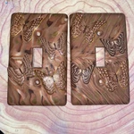 Pair Of Cooper Wiring 3D Switch Plate Cover With Butterflies. No Screws. Fixed Price $20.00.