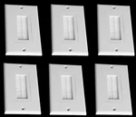 6 Pack Wall Plate Decora Single-gang With Brush Pass-thru For Cable Management. Fixed Price $24.99.