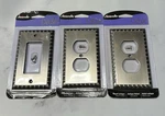 Lot Of 3: Amerelle Decorative Hardware Wall Plates Antique Nickel Rocker Duplex. Fixed Price $21.00.