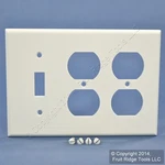 Leviton White 3G Combo Switch/outlet Wallplate Duplex Receptacle Cover 88047. Fixed Price $6.64.