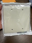 Leviton 2-GANG Blank Wallplate, Thermoset, Light Almond Packs Of 5. Fixed Price $10.00.