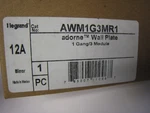 AWM1G3MR1 Legrand Adorne Mirror, 1-GANG-3 Module Screwless Wall Plate Nib. Fixed Price $39.99.