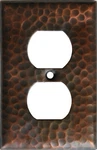 Duplex Outlet Hammered Copper Wall Plate. Fixed Price $18.99.