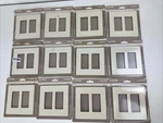 Lot Of 12 Gang Lutron CW-2-AL Almond Claro Screwless Wallplate New Sealed. Fixed Price $49.99.