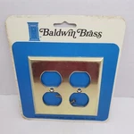 Baldwin Brass Classic Double Duplex-outlet Plate Solid #4771-030. Fixed Price $15.75.