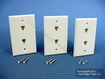 Leviton C0254-W White Dual 4-WIRE Telephone Jack Flush Mount Wallplates 6P4C 3PC. Fixed Price $5.39.
