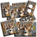 Whitetail Deer Oak Tree Camo Light Switch Outlet Wall Plate Hunting Cabin Hd Art. Fixed Price $24.99.