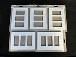 Five (5) Lutron Claro Wallplates Gloss White Gang CW-3B-WH No Visible Screws. Fixed Price $54.99.