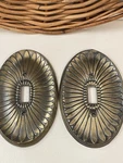 Vintage Edmar Brass Sunburst Switch Cover Set Of 2 Mcm Art Deco Regency. Fixed Price $40.50.