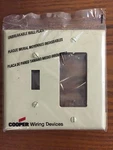 (10 Pcs) Cooper Gang Decorator Toggle Switch Ivory Mid-size Wall Plate PJ126V. Fixed Price $14.99.