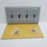 Mulberry 4-GANG Toggle Switch Wall Plate Cover Lexan Gray #77074G. Fixed Price $8.75.