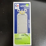 Leviton Decora 15 Amp Single-pole Ac Quiet Rocker Switch, Light Gray (2PK). Fixed Price $15.49.