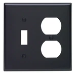Leviton 80705-00E Black 2-GANG Duplex/toggle Wall Plate 4-1/2 H 4-9/16 In.. Fixed Price $7.32.