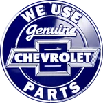 Chevrolet Genuine Parts 24" X Large Round Sign Metal Tin Embossed Logo Garage. Fixed Price $45.97.