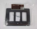 Allen + Roth Baker Triple Decorator Wall Plate Dark Oil-rubbed Bronze #0364651. Fixed Price $9.99.