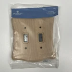 Brainerd Studio Double Switch Plate Wood Scalloped Unfinished 64631. Fixed Price $8.95.